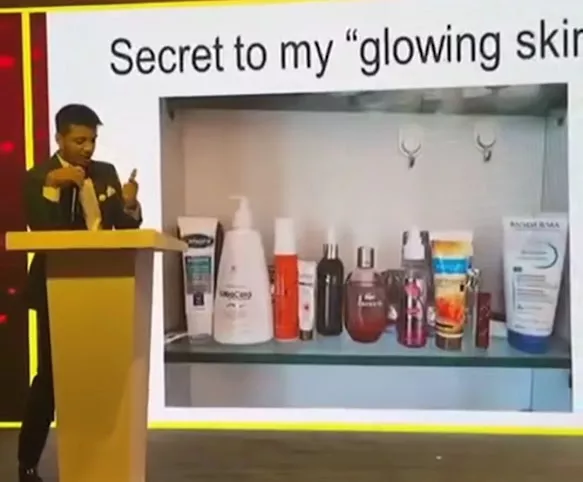 Groom Makes PPT For Bride