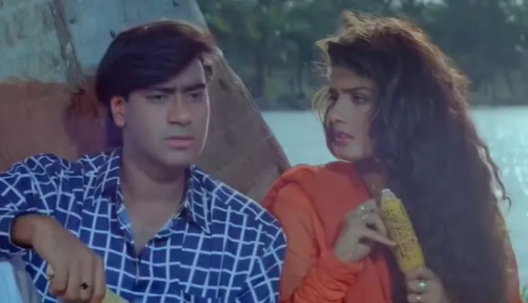 Shah Rukh Khan, Ajay Devgn, Raveena Tandon, Karan Razdan