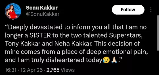 Tony Kakkar, Neha Kakkar, Sonu Kakkar