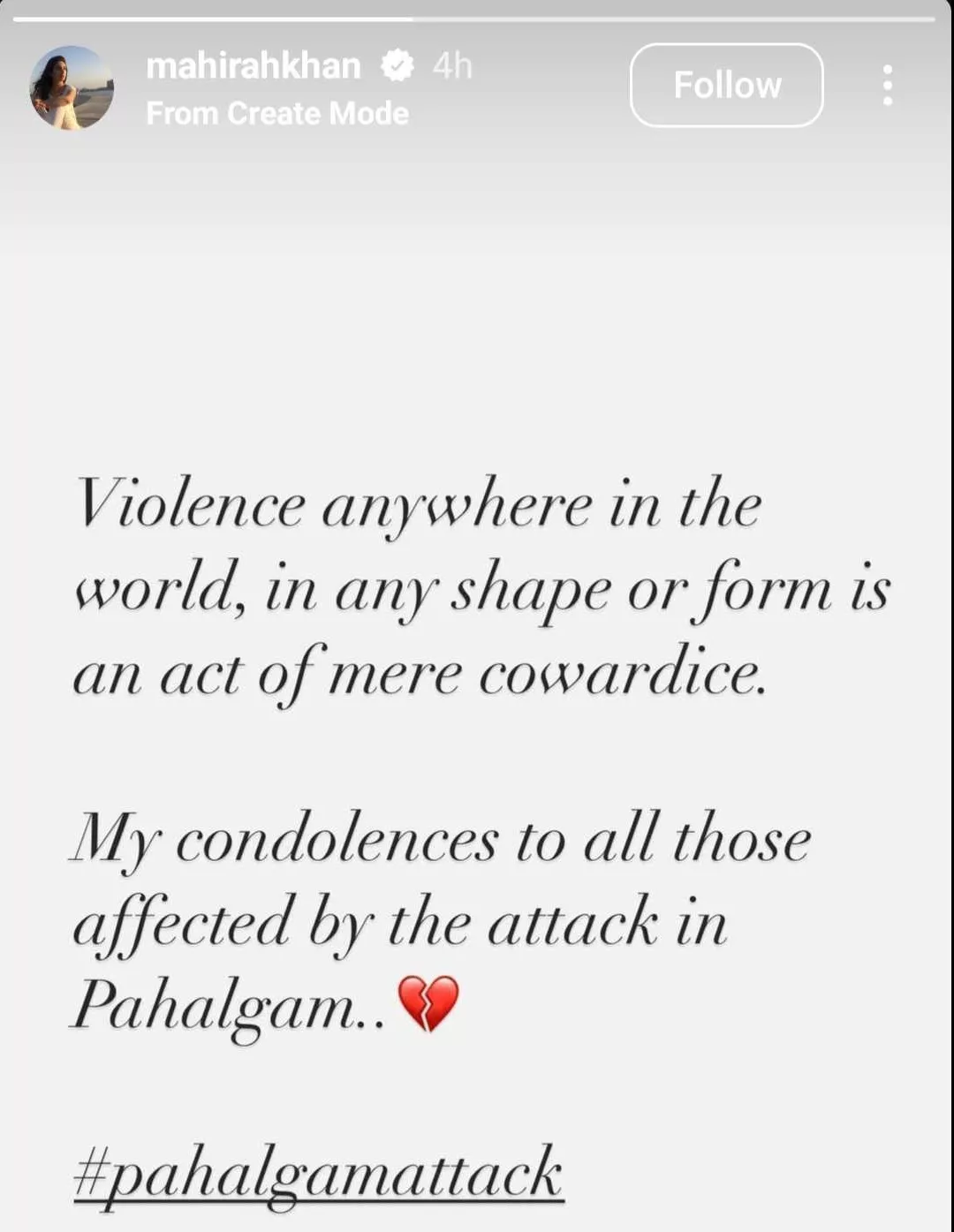 Fawad Khan, Hania Aamir, Mahira Khan, Pahalgam Attack