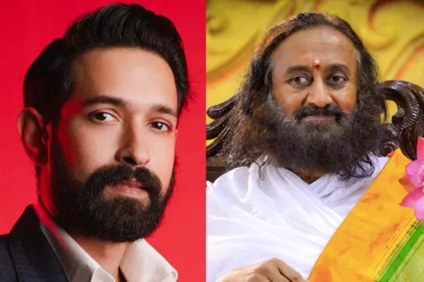 Vikrant Massey and Sri Sri Ravi Shankar