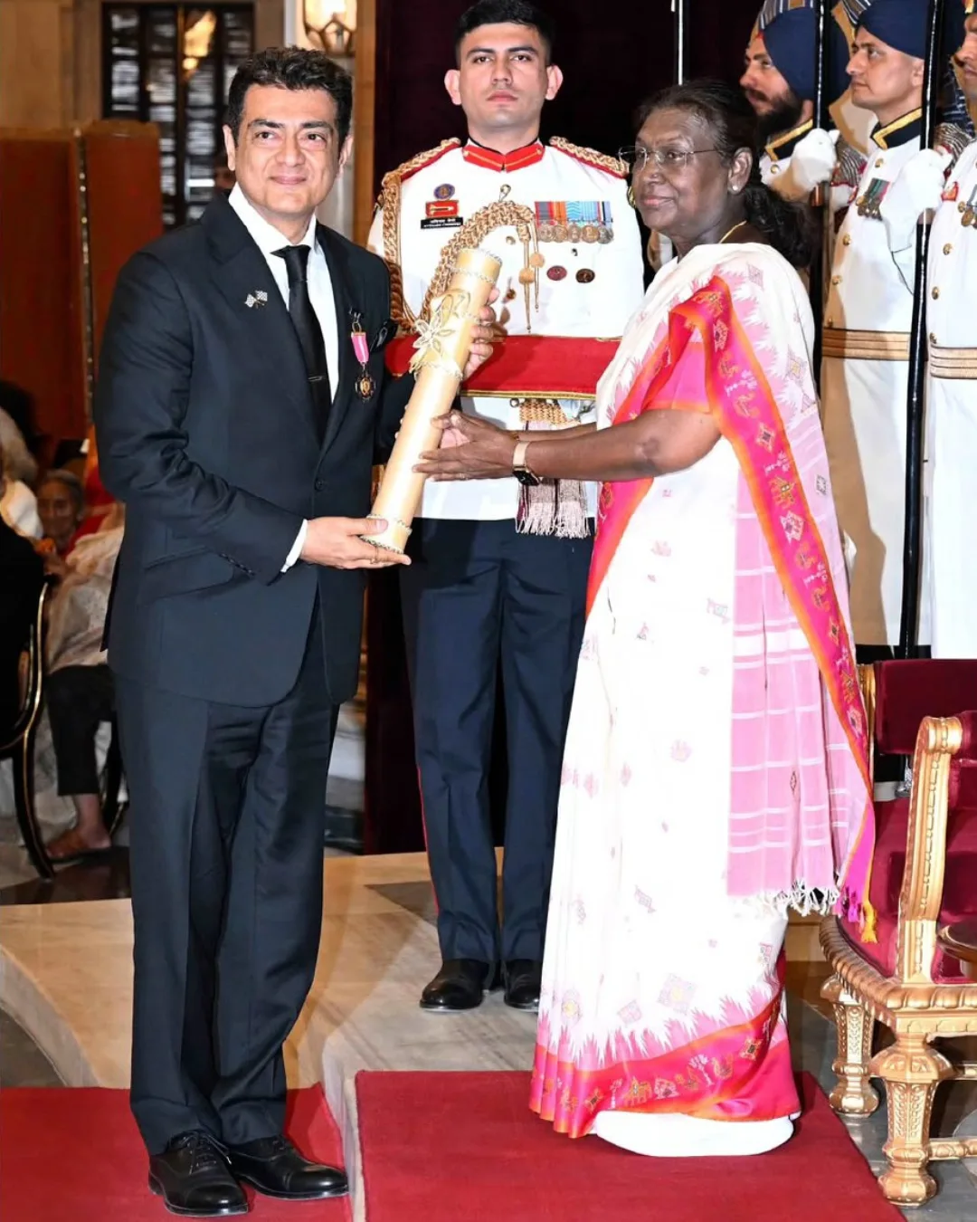 Ajith Kumar and Droupadi Murmu