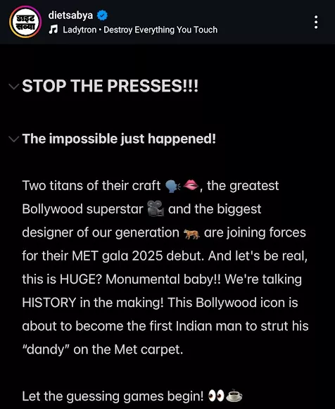 Shah Rukh Khan, Ranveer Singh, MET 2025