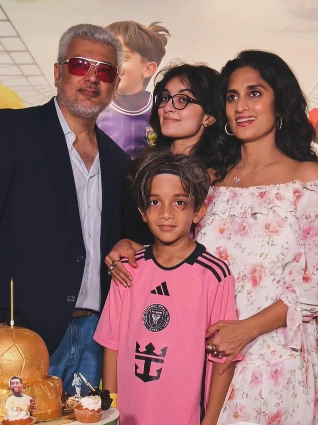 Ajith Kumar and his family