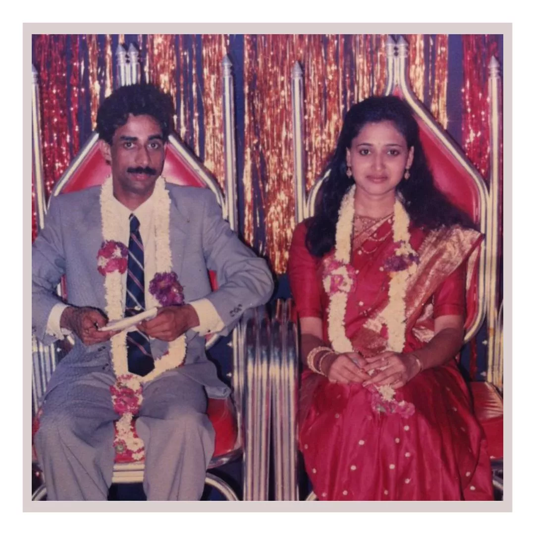 Sathya Shankar with his wife