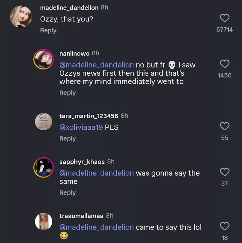 Trisha Paytas' baby theory, Trisha Paytas, Ozzy Osbourne, Black Sabbath