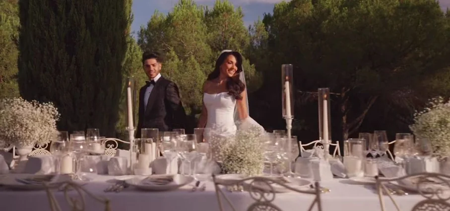 Mena Massoud and Emily Shah