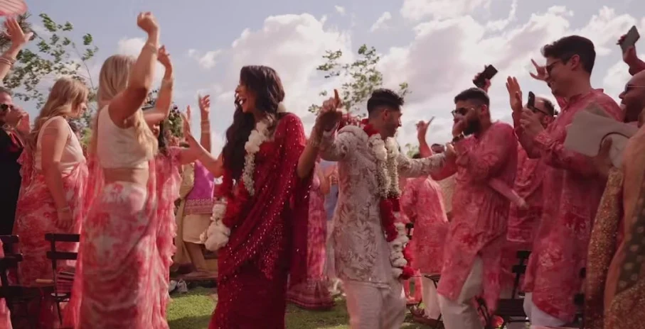 Mena Massoud and Emily Shah