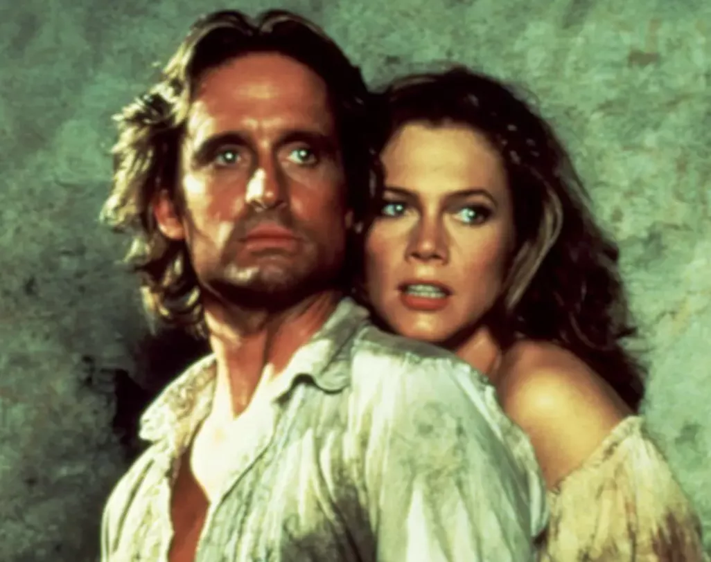 Michael Douglas and Kathleen Turner