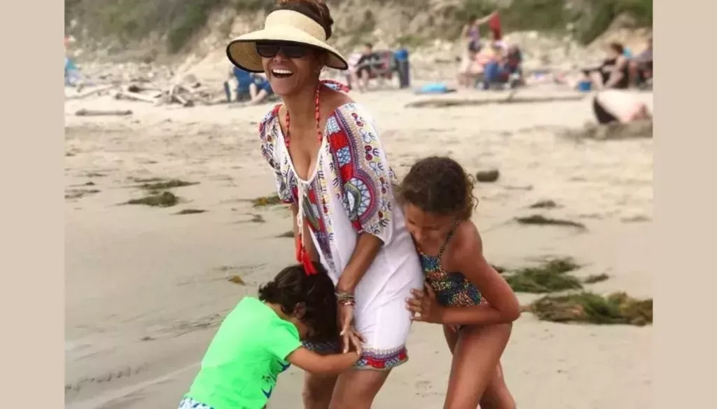 Halle Berry with her kids
