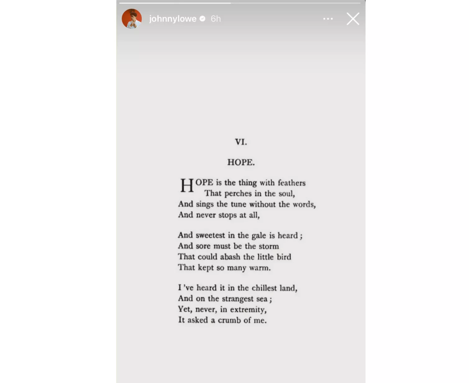 John Owen Instagram story