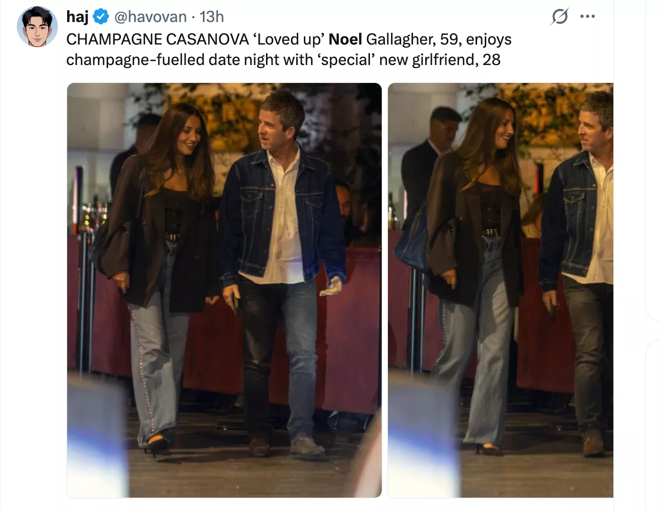 Noel Gallagher and girlfriend Nina Johnson