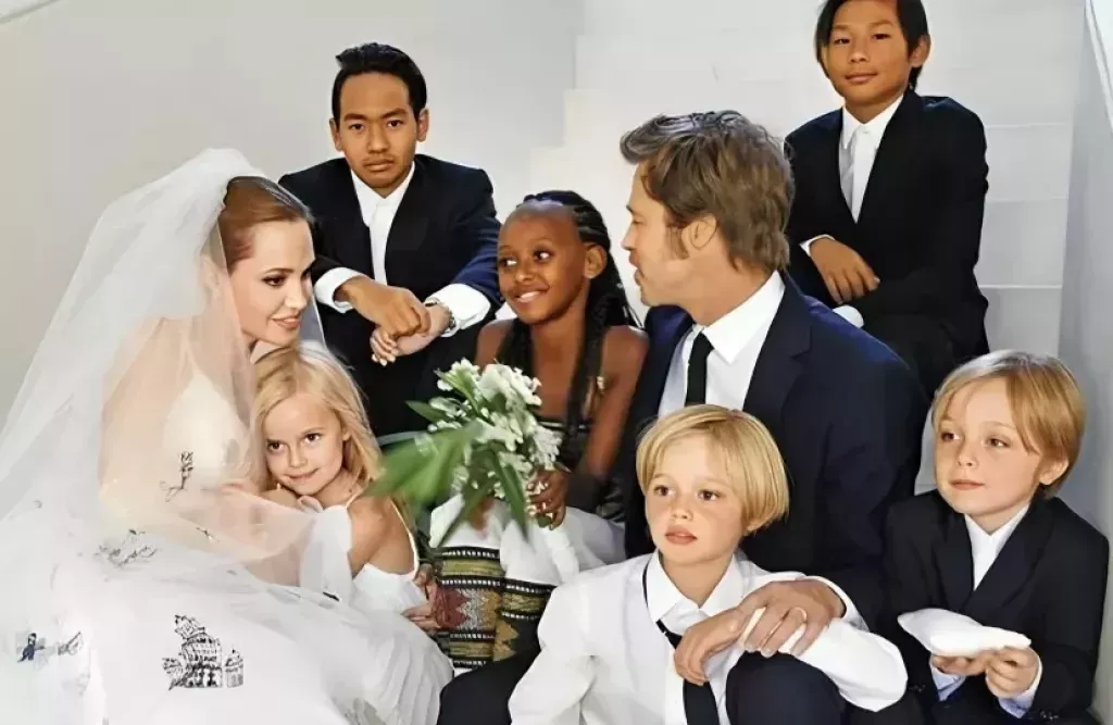 Brad Pitt and Angelina Jolie 