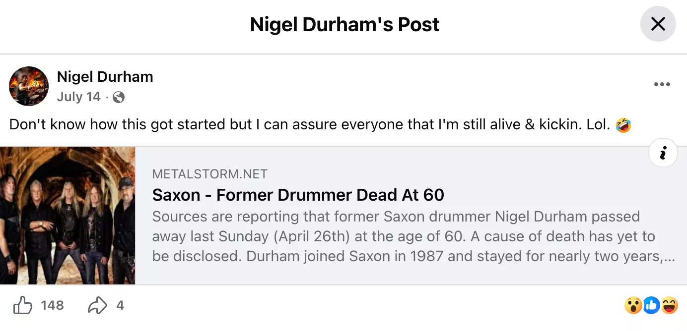 Nigel Durham post