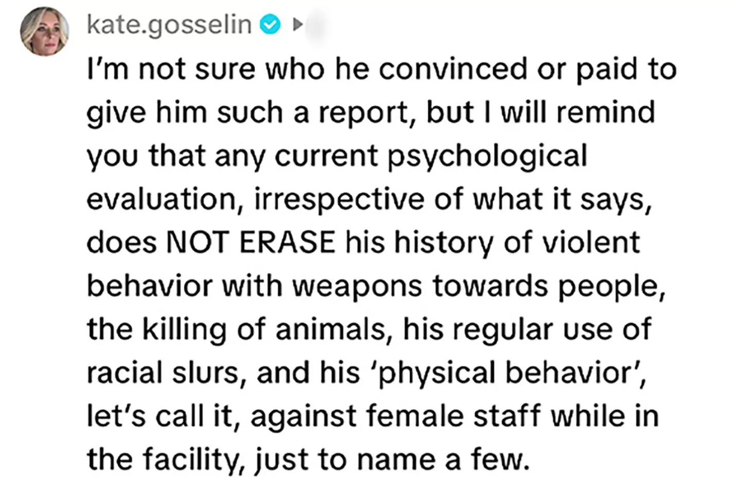 Kate Gosselin comment