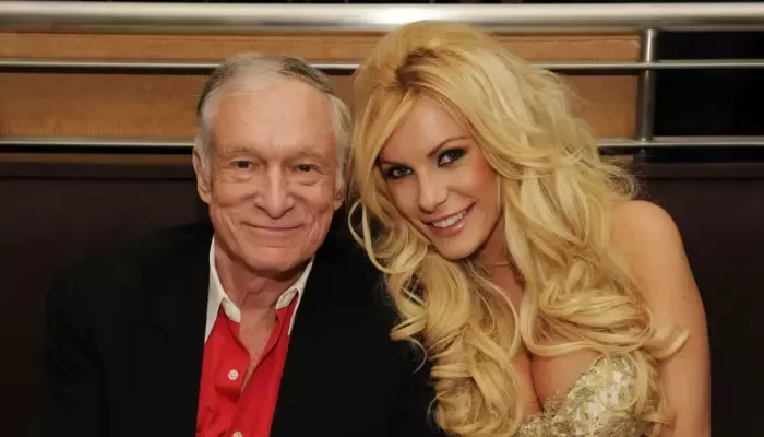 Hugh Hefner and Crystal Harris