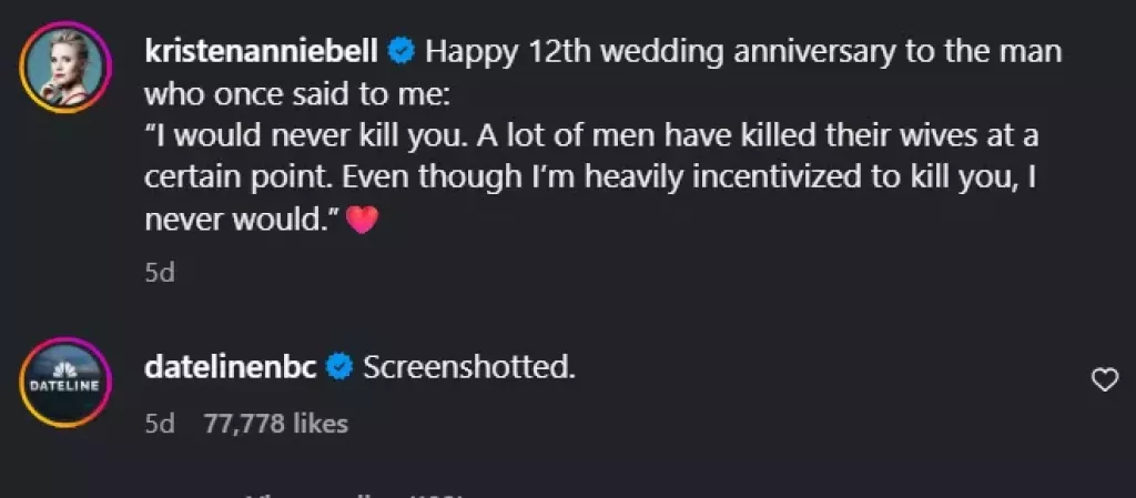 Kristen Bell controversial post