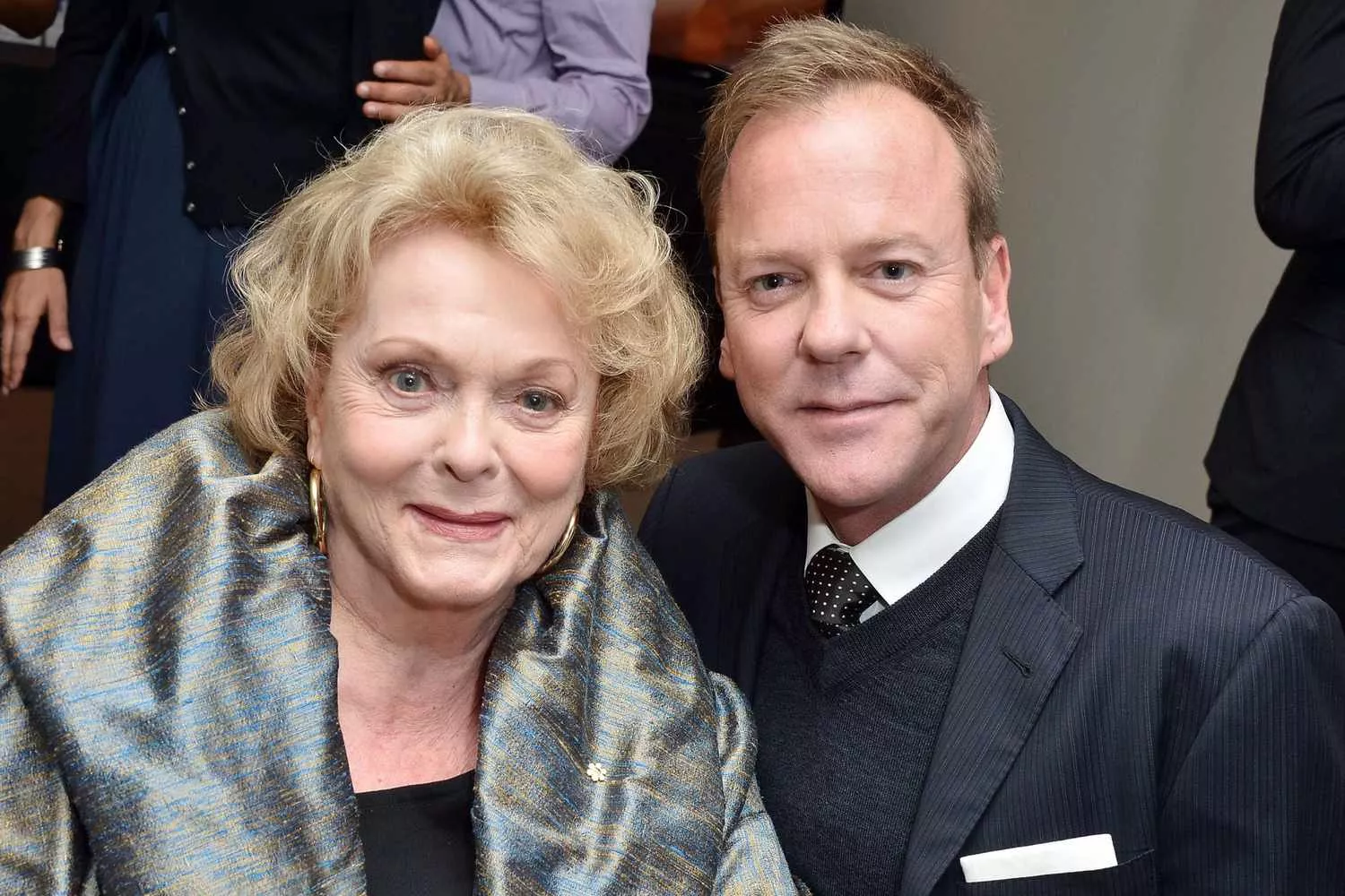 Kiefer Sutherland with his mother