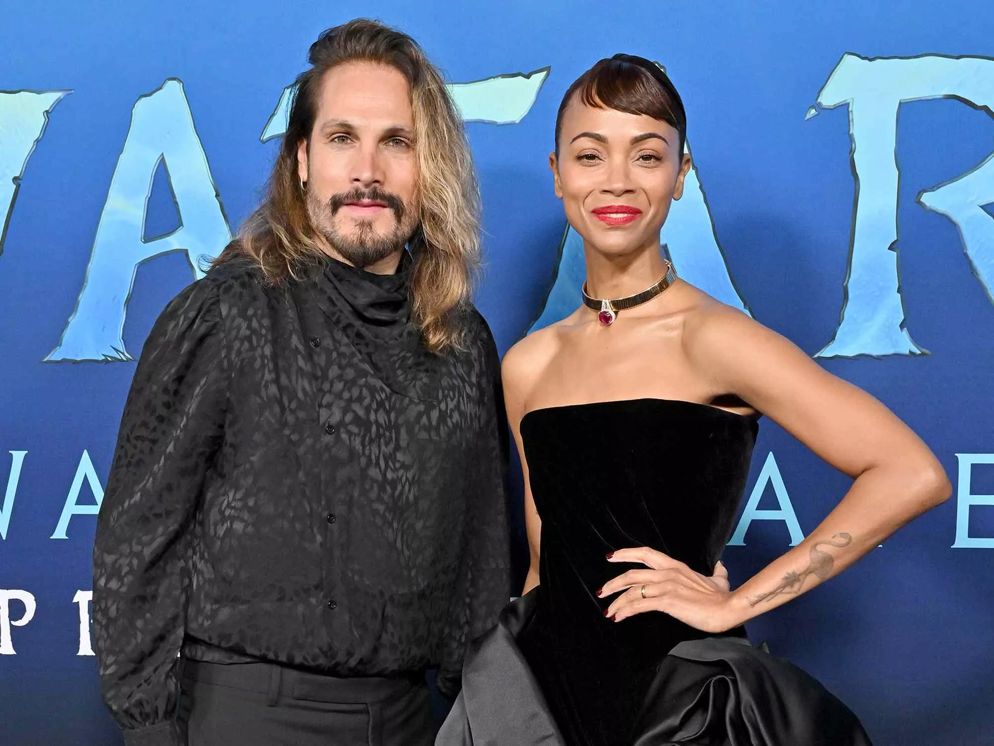 Zoe Saldana and Marco Perego