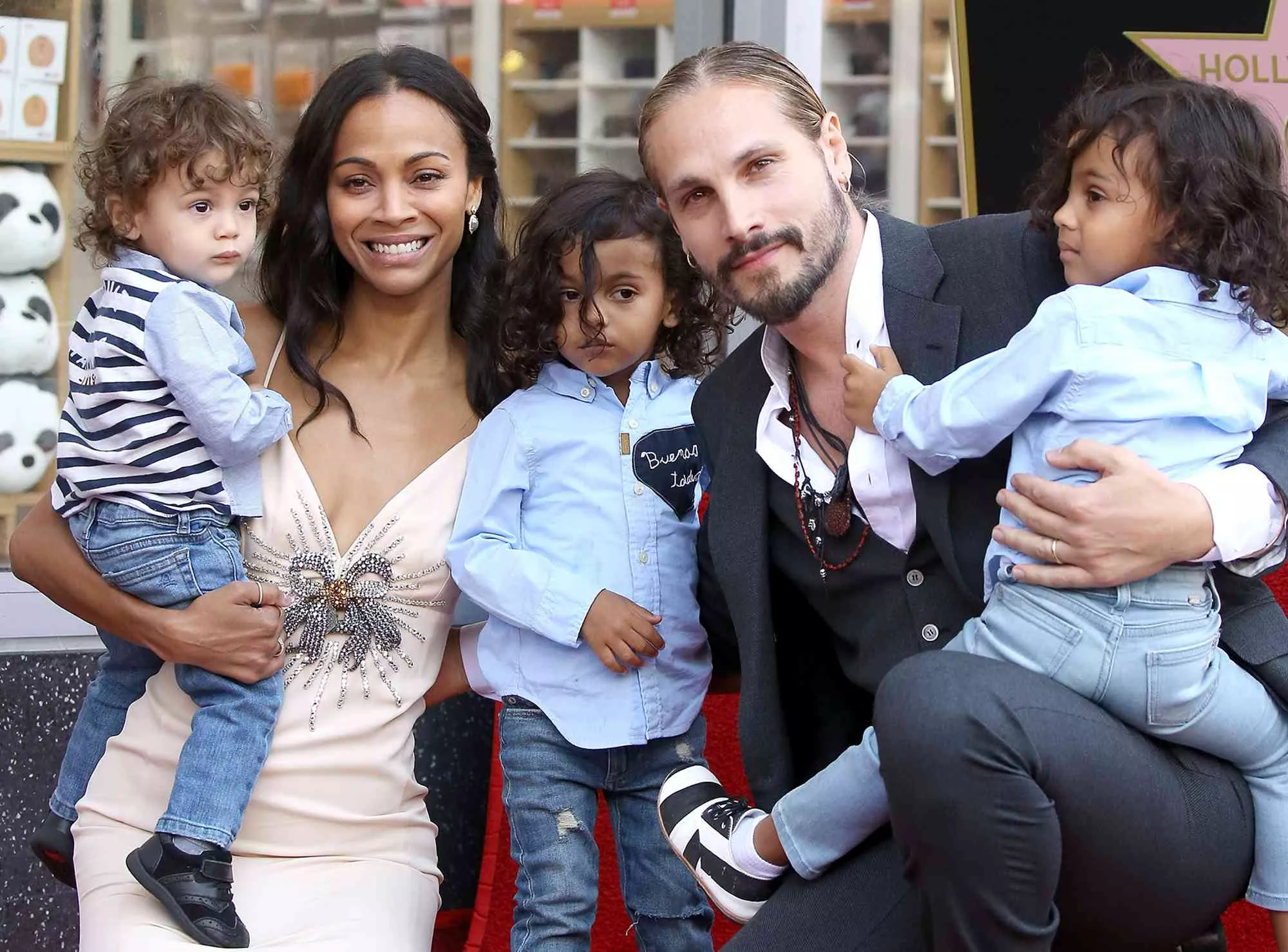 Zoe  Saldana and Marco Perego