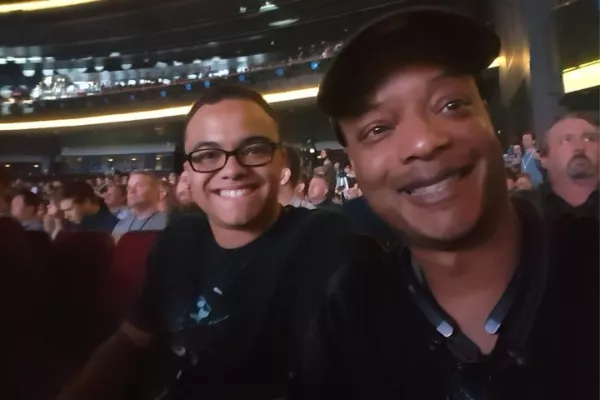 Todd Bridges and his son Spencir