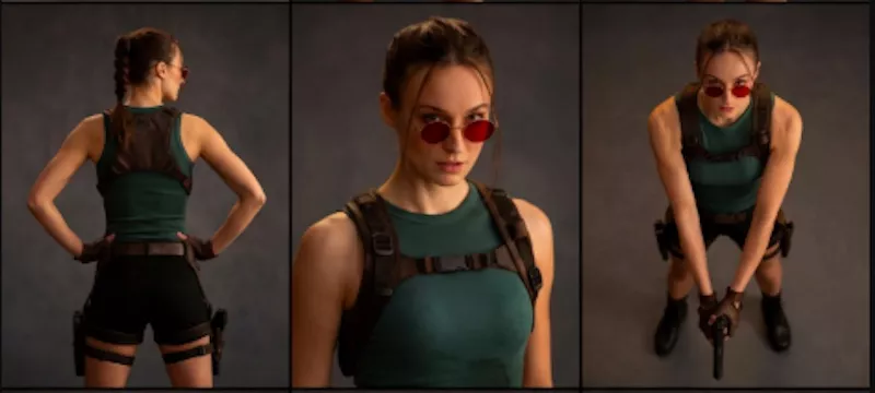 Sophie Turner as Lara  Croft in Tomb Raider