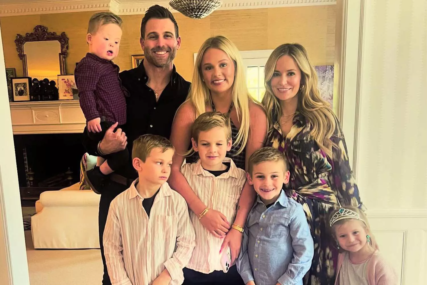 Emily Maynard with Tyler Johnson and children
