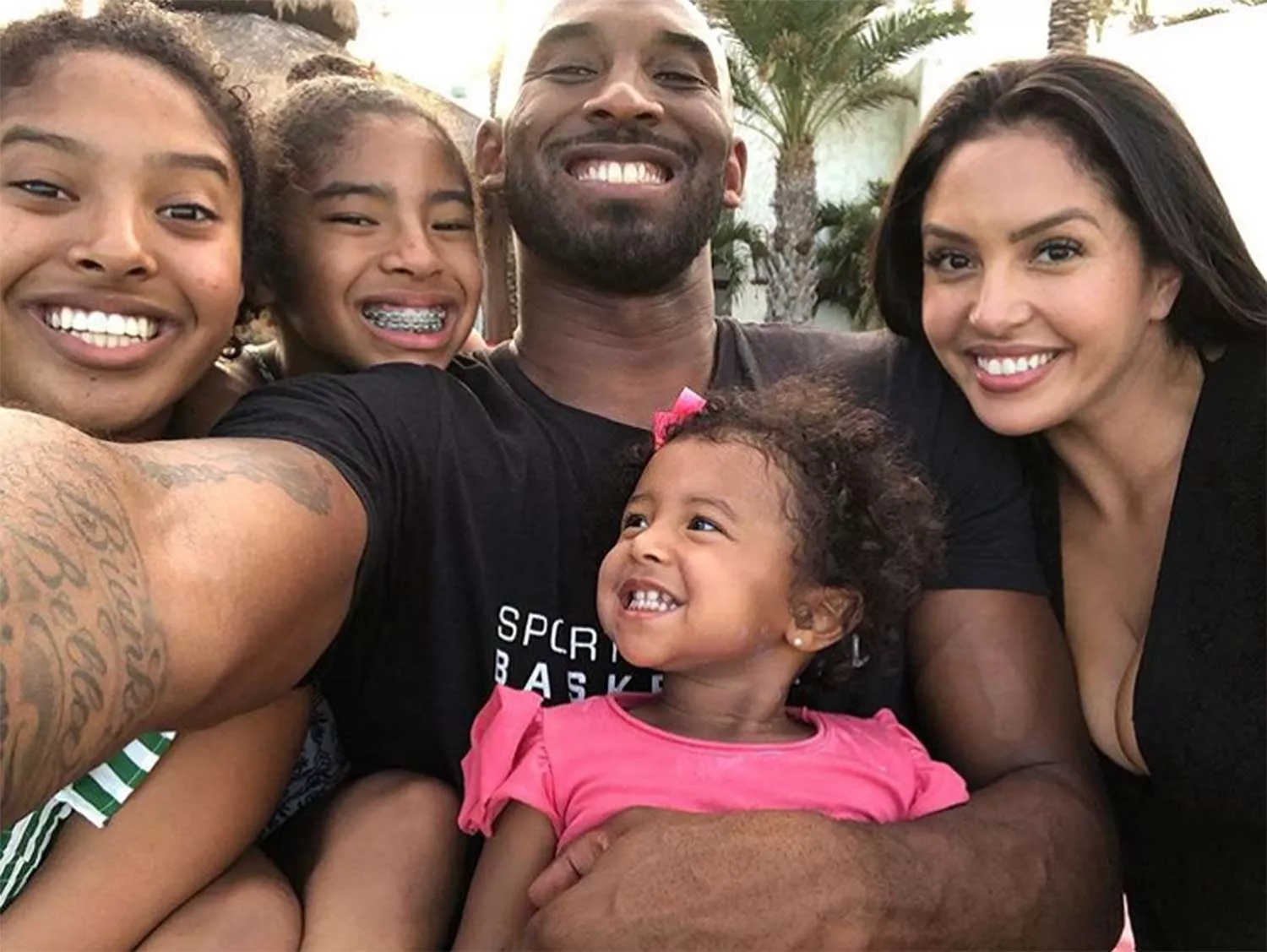 Kobe Bryant with family