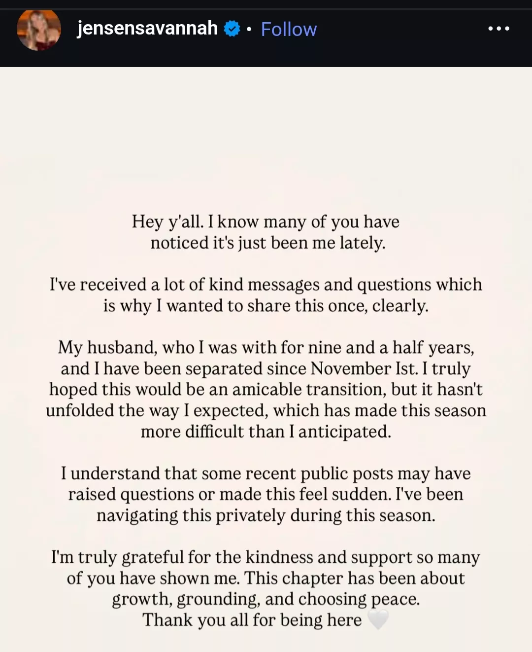 Why Is Jensen Savannah Nichol Separating From her Husband, Jorge Millares? Influencer Says, 'I'm Not..' 1