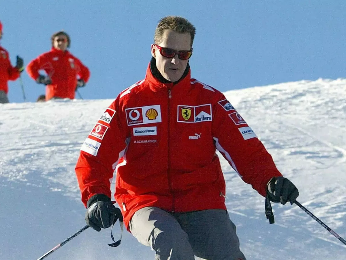 Michael skiing