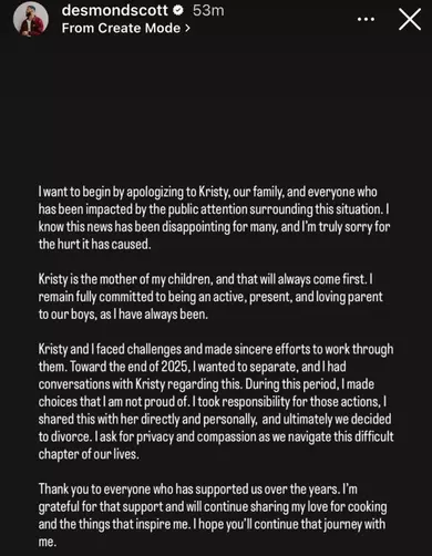 Kristy Scott Teases' New Beginnings' Amid Divorce With Desmond Scott, Netizens Say, 'So Happy..' 3