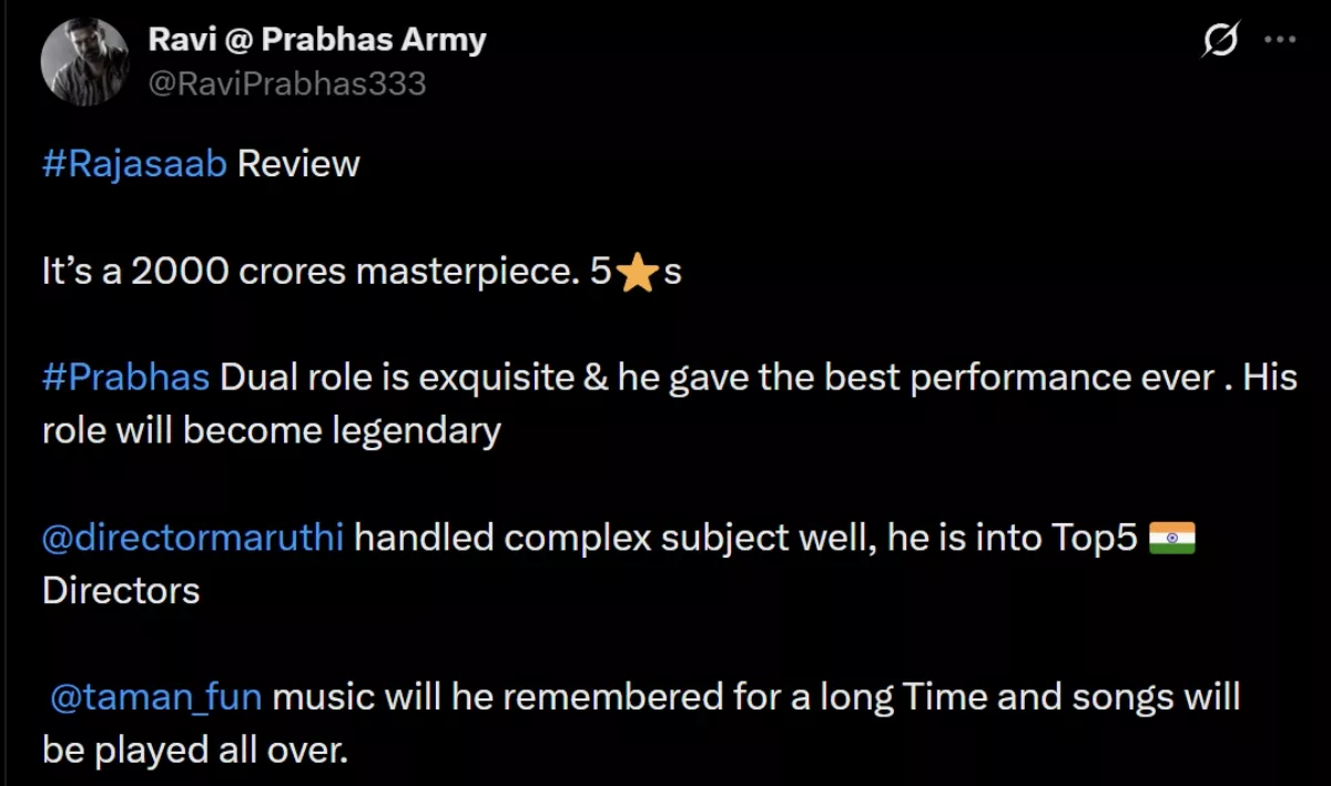 raja saab review