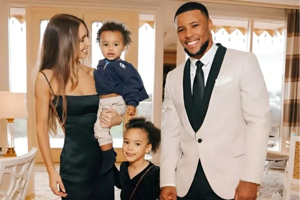 Saquon Barkley and Anna Congdon's family