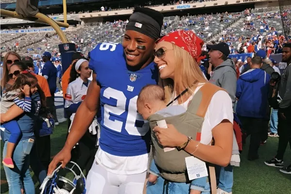 Saquon Barkley and Anna Congdon