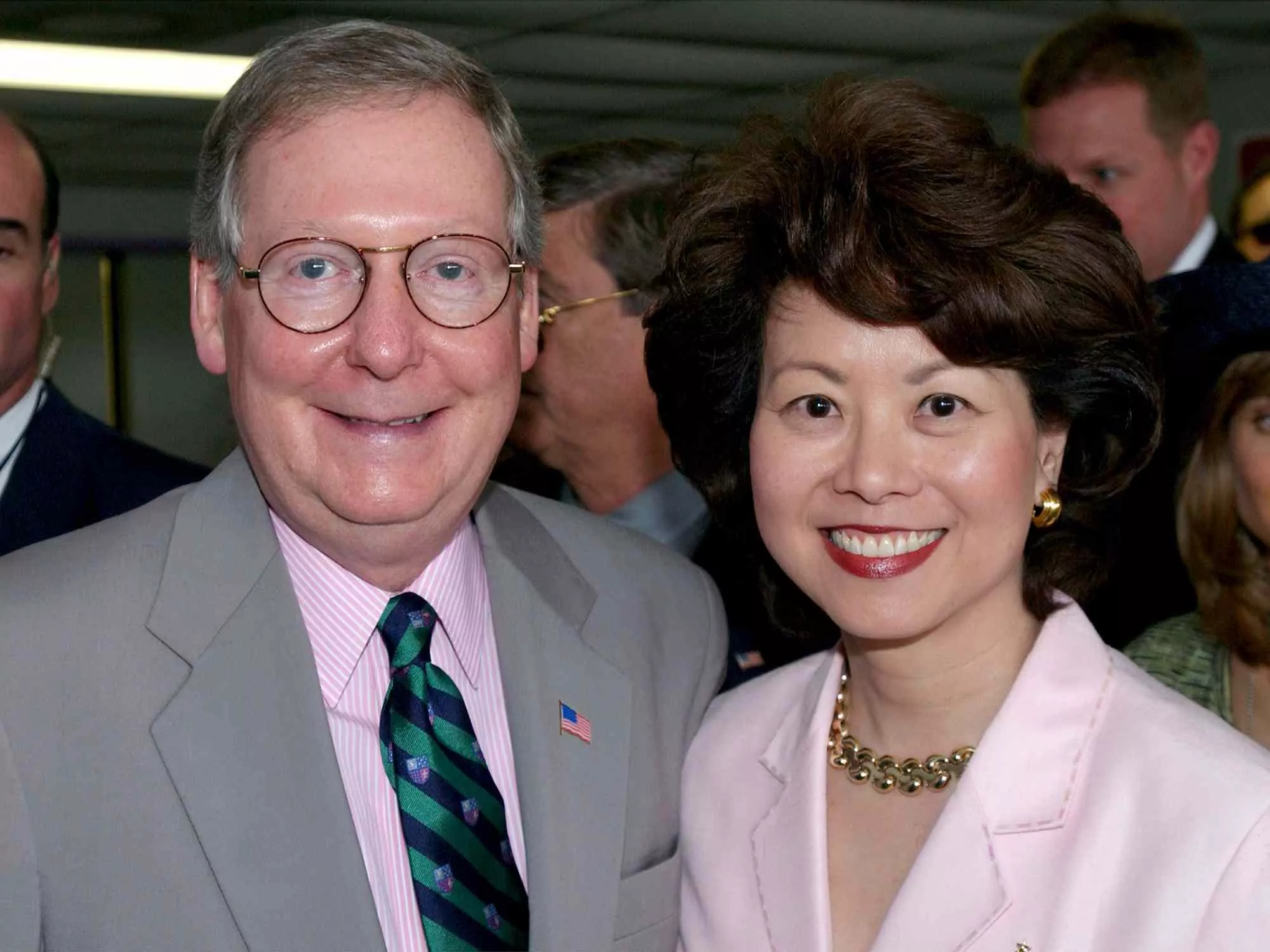 Mitch McConnell and Elaine Chow