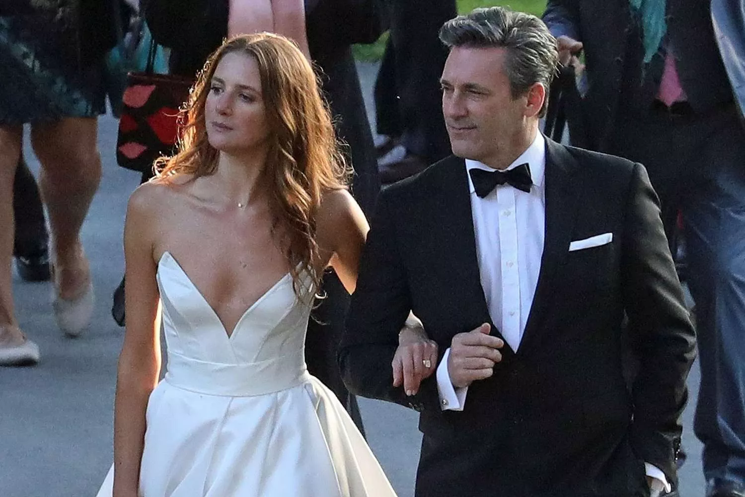 Jon Hamm and his wife, Anna Osceola