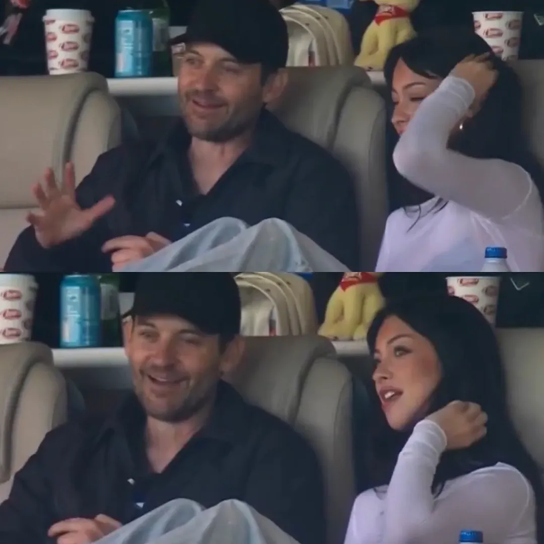 Tobey and Mishka at Super Bowl LX