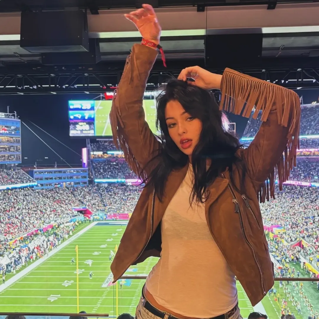 Mishka Kept it casual at Super Bowl LX