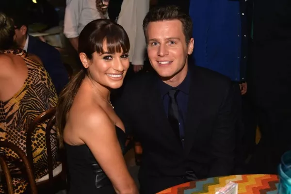 Lea Michele and Jonathan Groff