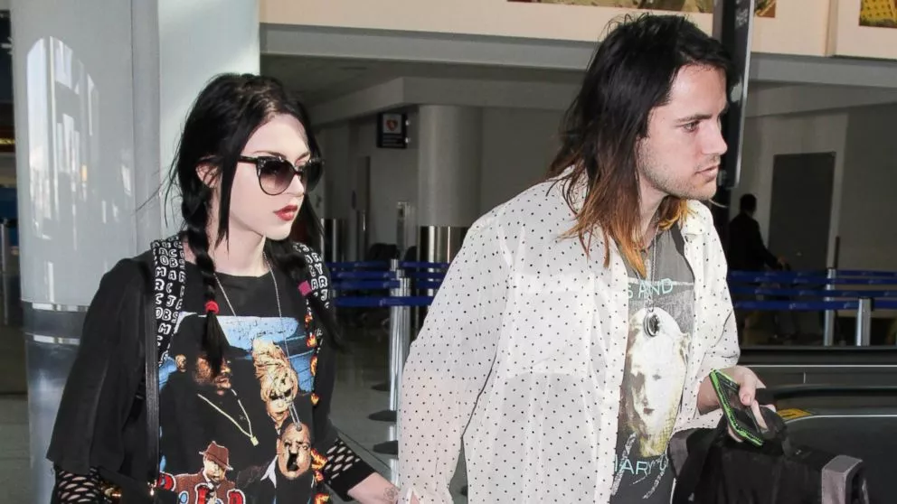 Frances Bean Cobain with ex-husband