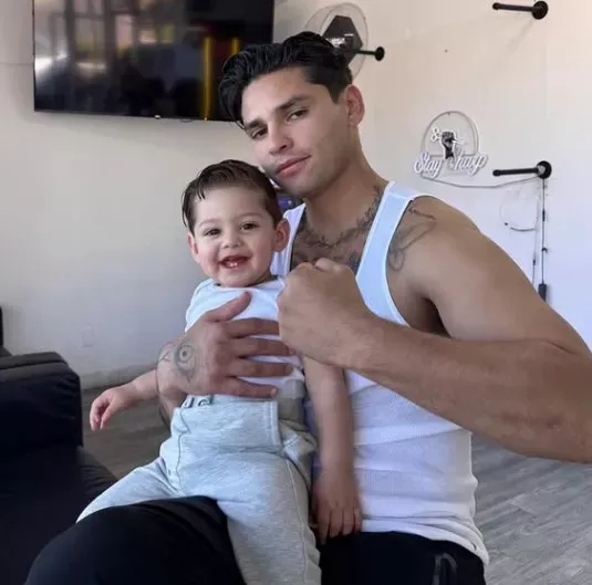 Ryan Garcia with son