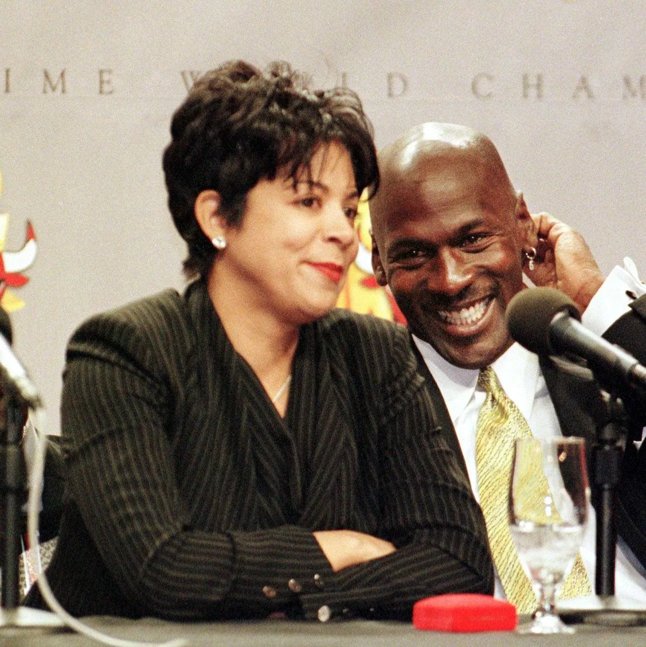 Michael Jordan with ex-wife
