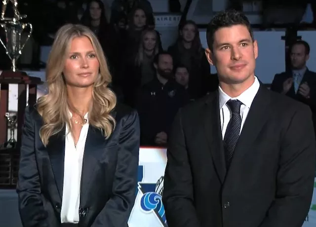 Kathy Leutner and Sidney Crosby