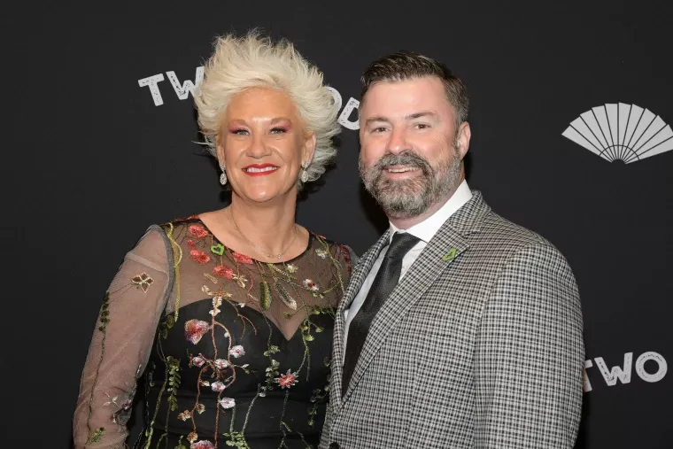 Anne Burrell with husband