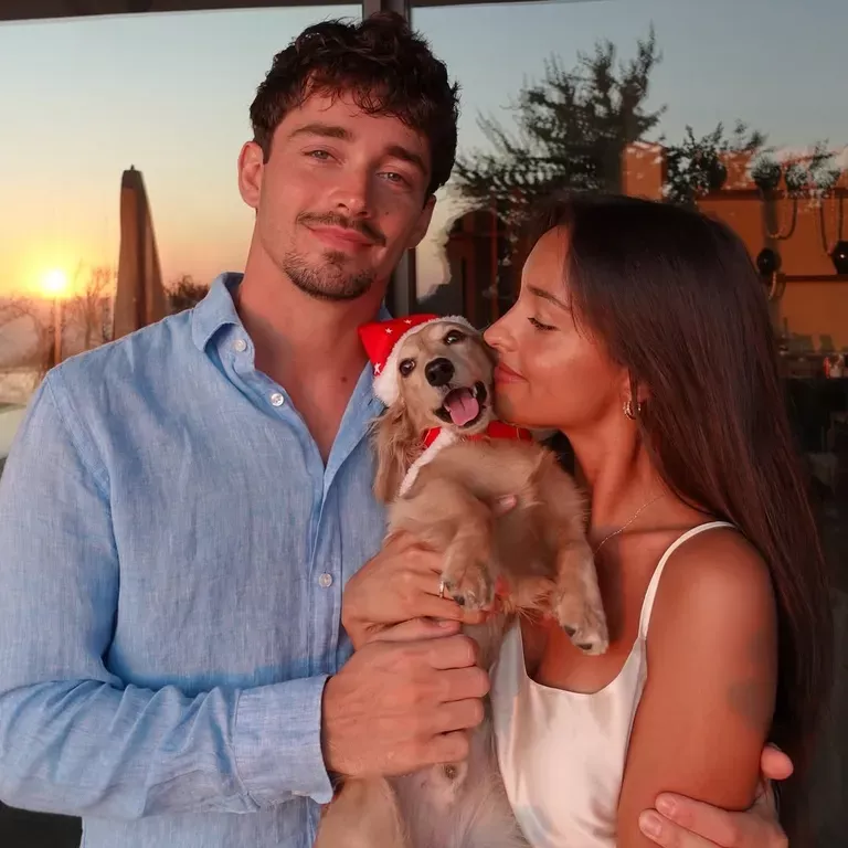 Charles Leclerc and Alexandra Saint Mleux