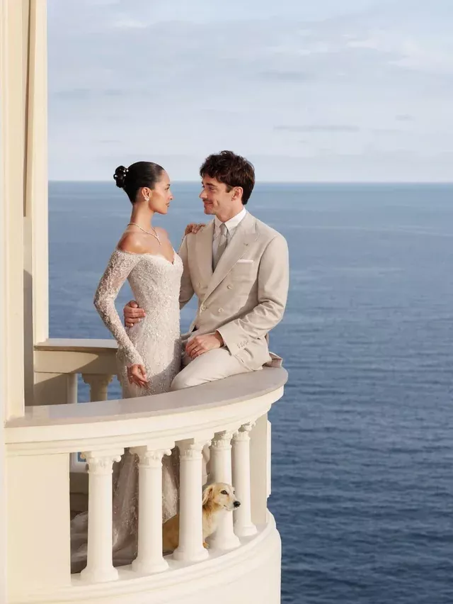 Charles Leclerc and Alexandra Saint Mleux's wedding