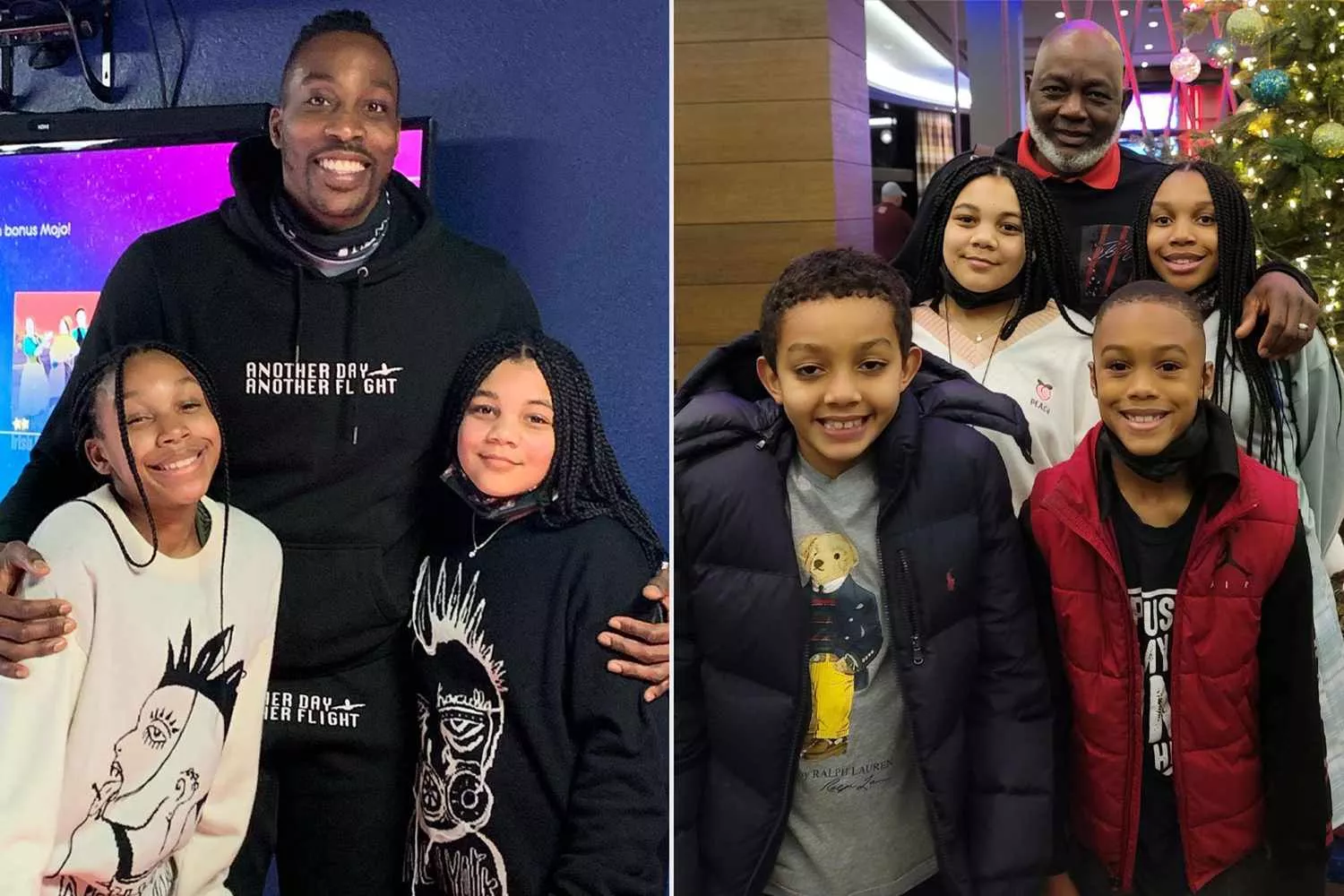 Dwight Howard with his kids