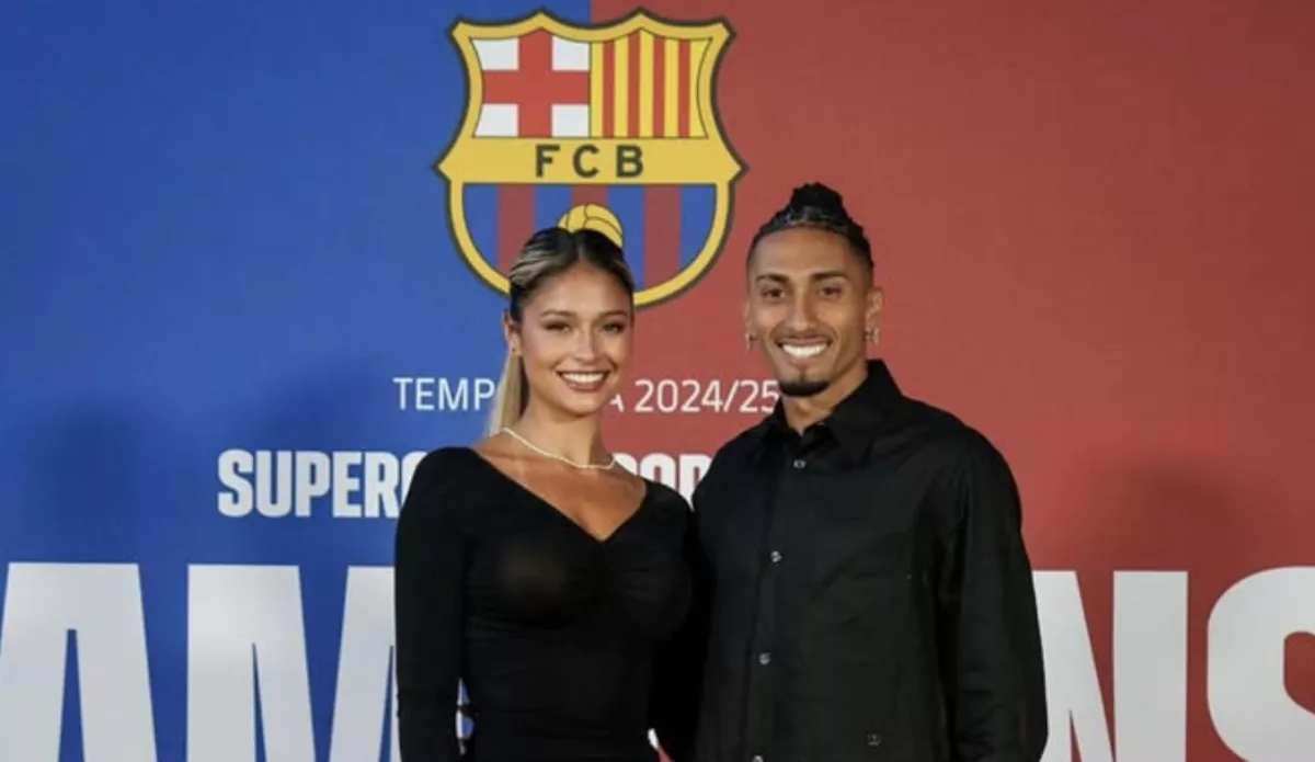 Raphinha and Natalia Rodrigues