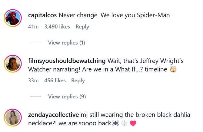 Spiderman comments