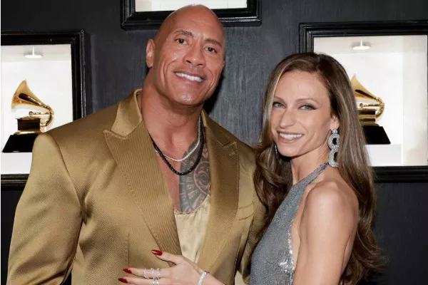 Dwayne Johnson and Lauren Hashian